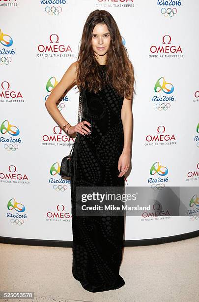 Sarah Ann Macklin attends a VIP Dinner to highlight OMEGAs association with the Olympic movement and to celebrate 100 days to go to the start of the...