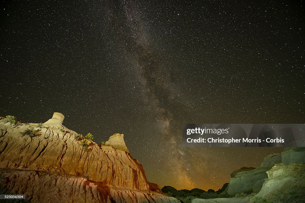 Milky Way over the Badlands