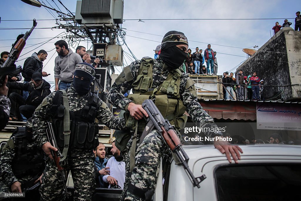 Funeral of Hamas gunmen in Gaza