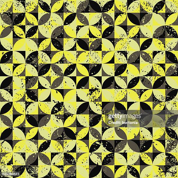 retro screen printed geometric pattern - same person getting older stock illustrations
