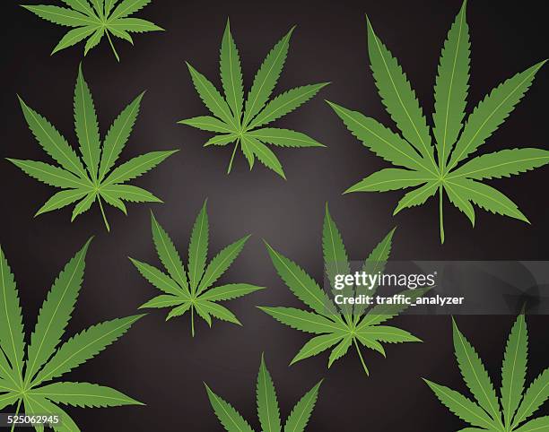 marijuana background - hemp leaf stock illustrations