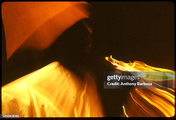 American Jazz musician Henry Threadgill plays saxophone as he performs onstage, New York, New York, 1980s.