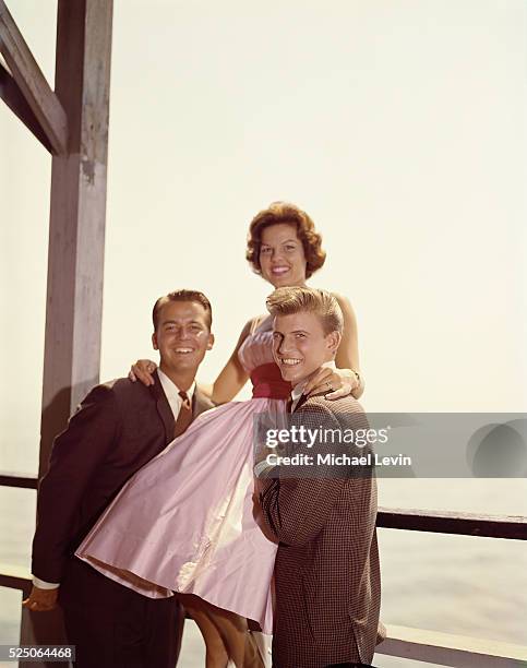 Publicity portrait of Dick Clark, Anita Bryant and Bobby Rydell.