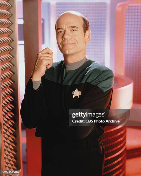 Robert Picardo as "The Doctor" on STAR TREK VOYAGER. Image from season 3, 1996-1997.