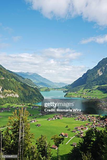 lake lungern - lungern switzerland stock pictures, royalty-free photos & images