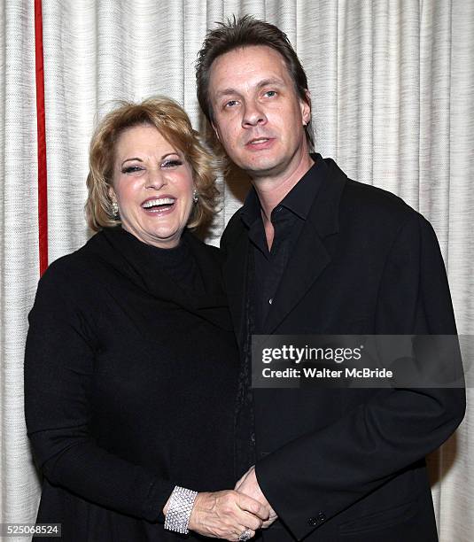 Lorna Luft with husband Colin Freeman attending the press reception for "Songs My Mother Taught Me: The Judy Garland Songbook" at Feinsteins in New...