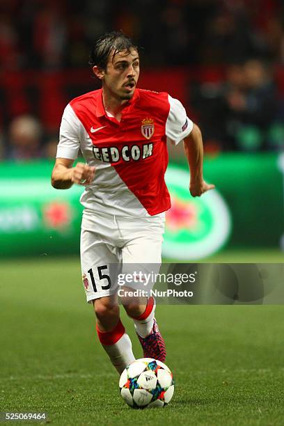 Monaco midfielder Bernardo Silva in action during the Uefa Champions League quarter final football match JUVENTUS - MONACO on 22/04/15 at the Stade...