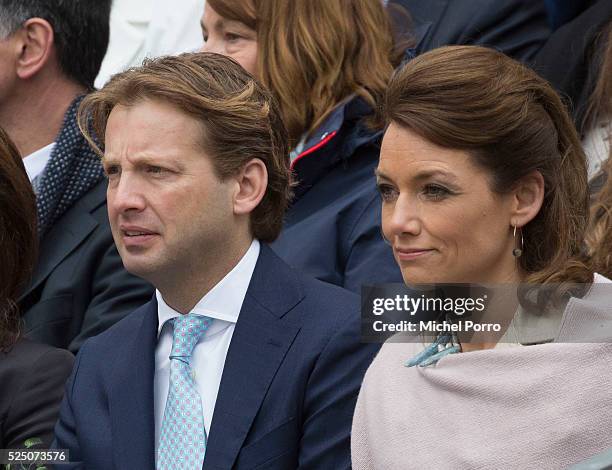 Prince Floris and Princess Aimee of The Netherlands attend celebrations marking the 49th birthday of King Willem-Alexander on King's Day on April 27,...