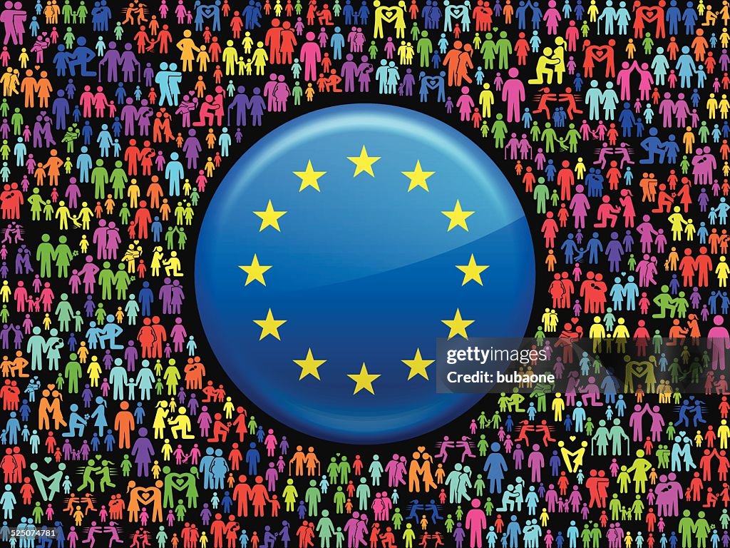 European Union Pattern European Union Flagstick Figure Royalty Free Vector Art Pattern High ...