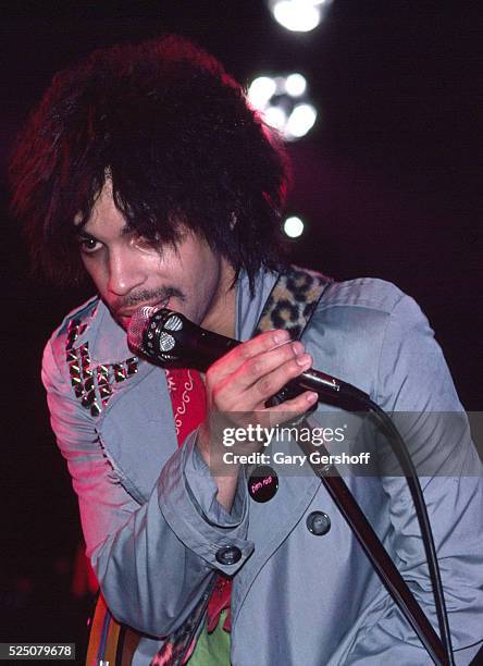 Prince Riz American musician Prince performs onstage at the Ritz during his ...