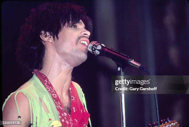 Prince Riz American musician Prince performs onstage at the Ritz during his ...