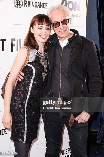 Desiree Ballantyne and Elliot Grove arrive for the Raindance Independent Filmmaker's Ball at Cafe de Paris on April 27, 2016 in London, England.