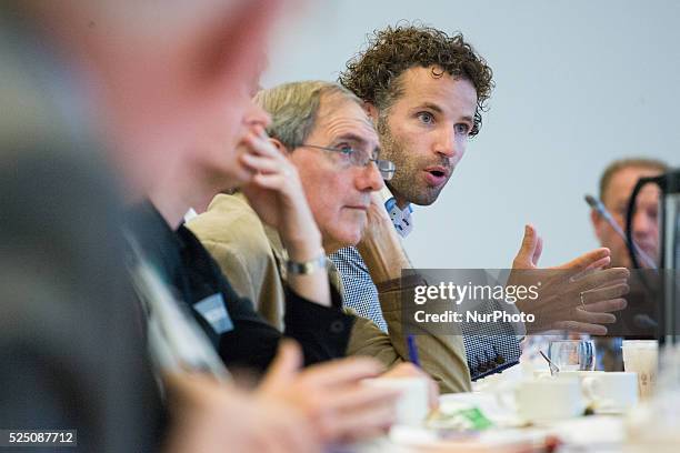 Jurrien ten Brinke is seen during the rond table discussions on the current refugee crisis on wednesday organized by the Christian Union . Mister Ten...