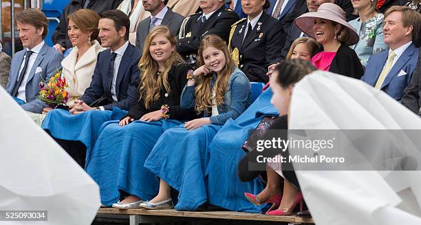 Prince Pieter Christiaan, Princess Marilene, Prince Maurits, Crown Princess Catharina-Amalia, Princess Alexia, Queen Maxima and King Willem-Alexander...