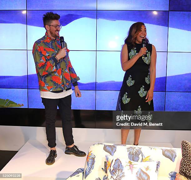 Henry Holland and Miquita Oliver attend the launch of House of Holland's first interior collection with Habitat at Habitat Tottenham Court Road on...