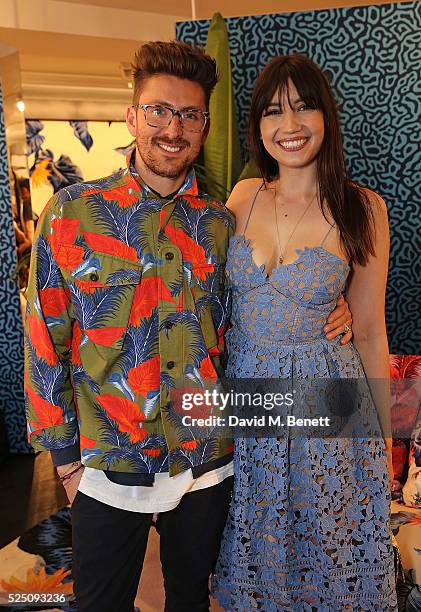 Henry Holland and Daisy Lowe attend the launch of House of Holland's first interior collection with Habitat at Habitat Tottenham Court Road on April...