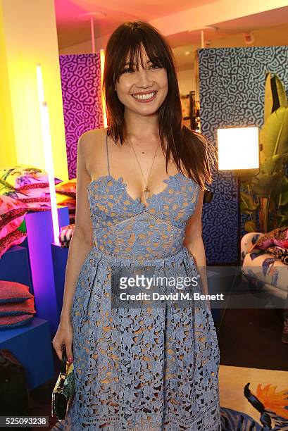 Daisy Lowe attends the launch of House of Holland's first interior collection with Habitat at Habitat Tottenham Court Road on April 27, 2016 in...