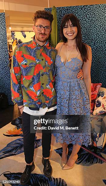 Henry Holland and Daisy Lowe attend the launch of House of Holland's first interior collection with Habitat at Habitat Tottenham Court Road on April...