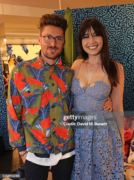 Henry Holland and Daisy Lowe attend the launch of House of Holland's first interior collection with Habitat at Habitat Tottenham Court Road on April...