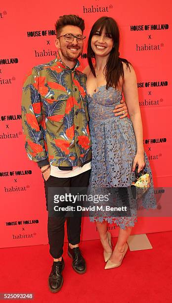 Henry Holland and Daisy Lowe attend the launch of House of Holland's first interior collection with Habitat at Habitat Tottenham Court Road on April...