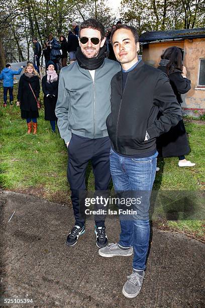 Producer Oliver Berben and actor Nikolai Kinski, son of Klaus Kinski attend the presentation of a joint project by COS and Michael Sailstorfer on...