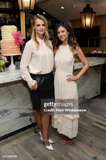 Co-presidents of Baby2Baby Kelly Sawyer Patricof and Norah Weinstein attend the Baby2Baby Mother's Day Party presented by Tiny Prints at AU FUDGE on...