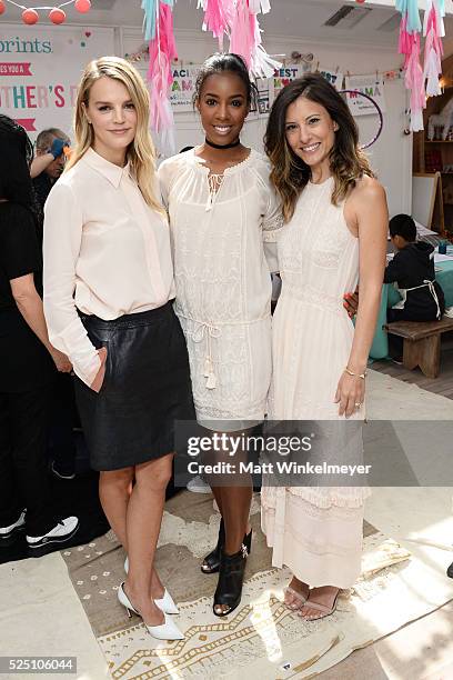 Model/co-president of Baby2Baby Kelly Sawyer Patricof, singer Kelly Rowland, and co-president Norah Weinstein attend the Baby2Baby Mother's Day Party...