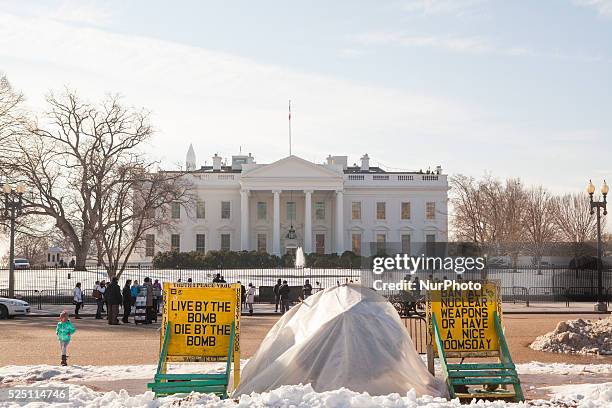 On Thursday, January 28, an anti-nuclear-proliferation vigil stationed alongside Pennsylvania Avenue in front of the White House has been there for...