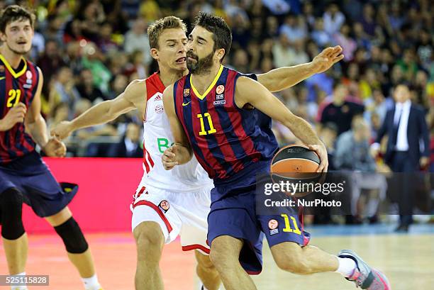 October-BARCELONA SPAIN: Juan Carlos Navarro in the match between FC Barcelona and Bayern Munich played at the Palau Blaugrana, for Week 1 of the...