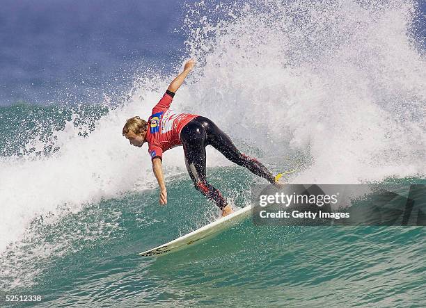 Trent Munro of Australia in action during the Rip Curl Pro, part of the World Championship Tour, March 31, 2005 in Woolamai Beach, Australia.