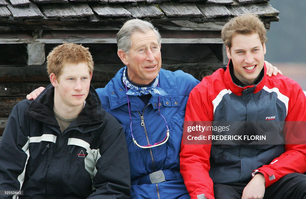 Britain's Prince Charles poses with Prin