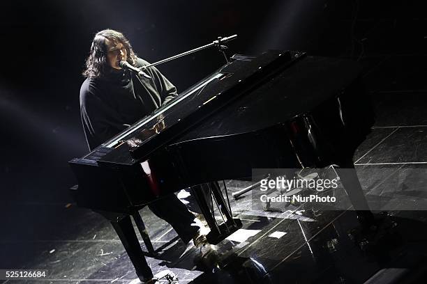 Anthony Hegarty in Sanremo during day 3 of the Sanremo Italian Music Festival, on February 14, 2013. Photo: Manuel Romano/NurPhoto