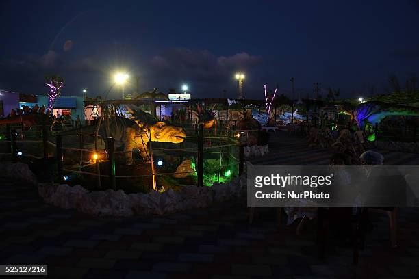 Jurassic park of Gaza opened for Gazans in Friday 12 June the park located west of Al Zahra city at the middle of the Gaza Strip, park inventors said...