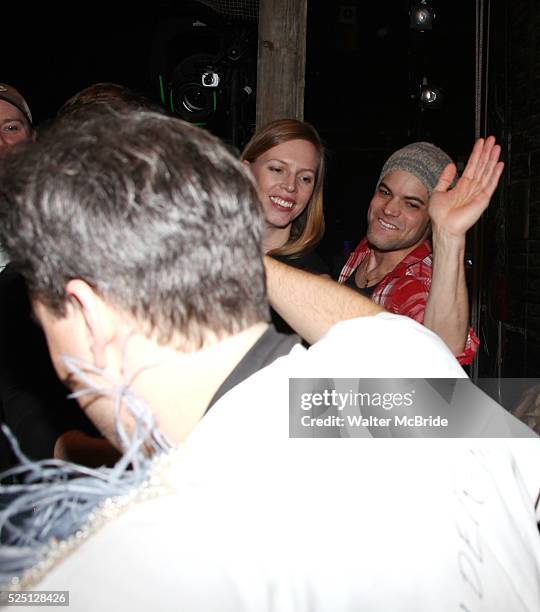 'Bonnie & Clyde' Gypsy Recepient Tad Wilson with Jeremy Jordan & Company attending the Opening Night Gypsy Robe Ceremony for 'Bonnie & Clyde' at the...