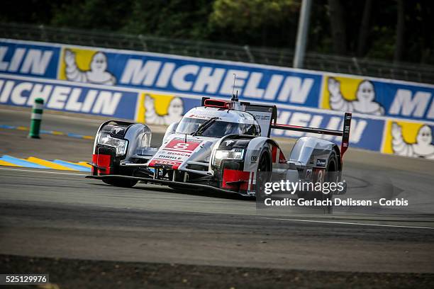 Class Audi Sport Team Joest, Audi R18 e-tron quattro of Lucas Di Grassi, Loic Duval and Oliver Jarvis in action during the 83rd running of the Le...