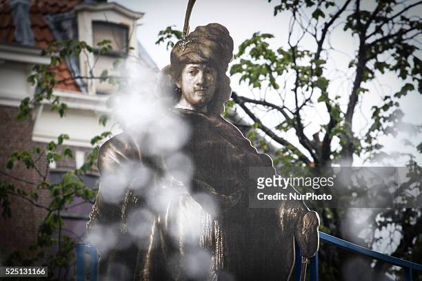 Concept for a statue of the 17th century painter Rembrandt van Rijn is presented on Wednesday July 15, 2015. The concept has been created by Jeroen...