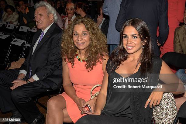 Lolita Flores and Elena Furiase attend the 'Alegria De Vivir' awards on April 27, 2016 in Barcelona, Spain.