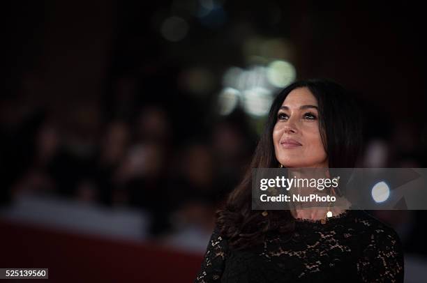 Italian actress Monica Bellucci during the red carpet of the film ''Ville-Marie''during the 10th Rome Film Festival, on October 20, 2015 in Rome.