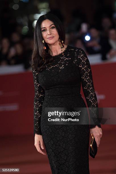 Italian actress Monica Bellucci during the red carpet of the film ''Ville-Marie''during the 10th Rome Film Festival, on October 20, 2015 in Rome.