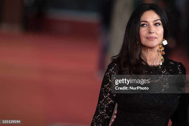 Italian actress Monica Bellucci during the red carpet of the film ''Ville-Marie''during the 10th Rome Film Festival, on October 20, 2015 in Rome.