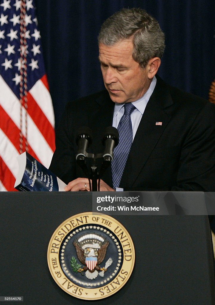 President Bush Comments On Intelligence Commission Findings