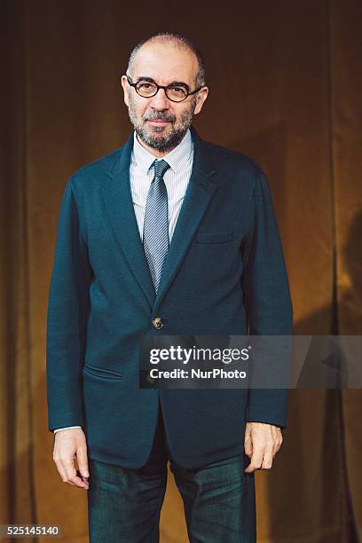 Italian director Giuseppe Tornatore poses during the photocall for his film &quot;La corrispondenza&quot; in Rome on January 11, 2016