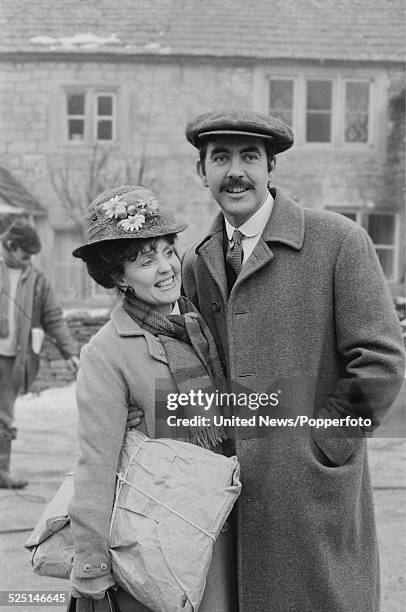 English actors Pauline Collins and John Alderton pictured together in character as Sarah Moffatt and Thomas Watkins on the set of the television...