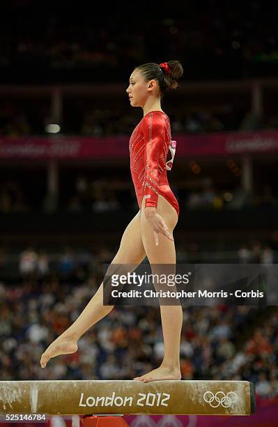 Kyla Ross Women's Gymnastics, Team Finals - Day 4 during the 2012 London Olympic Games.