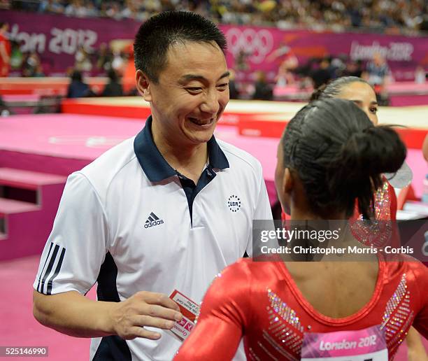 Gabrielle Douglas during the Artistic Gymnastics, Team Finals - Day 4 during the 2012 London Olympic Games.