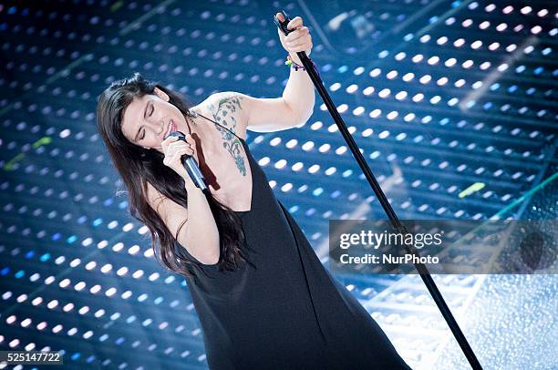 Elisa attends the 66th Sanremo Music Festival on February 12, 2016.