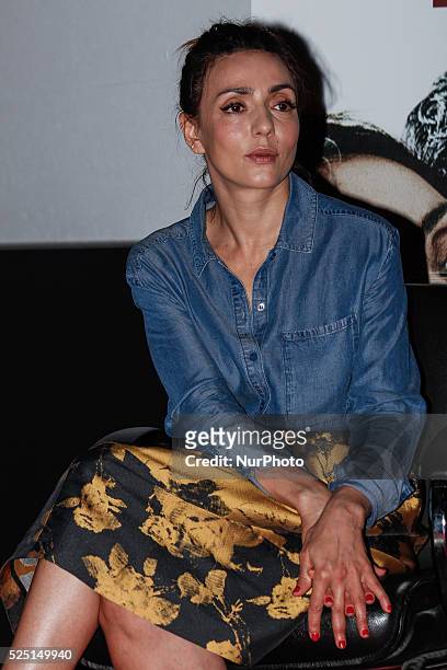 Ambra Angiolini on April 2, 2015 in Turin, Italy, pose for the photocall of the movie &quot;La Scelta&quot; directed by Michele Placido, which opens...
