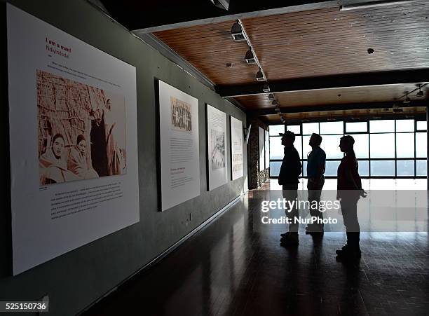 Group of visiters during Mandela's Museum tour in Qunu, Mandela's homeland of Mthatha, Eastern Cape, South Africa.