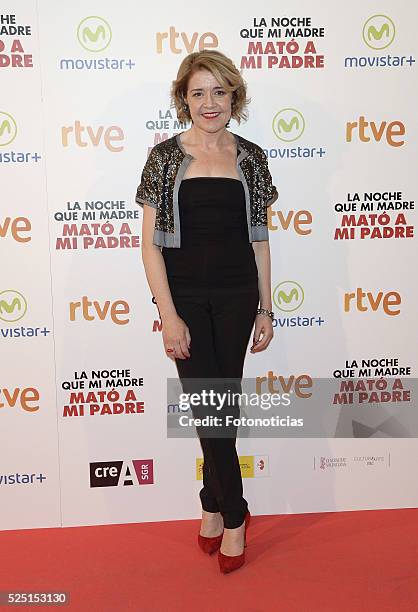 Maria Pujalte attends the 'La Noche Que Mi Madre Mato a Mi Padre' premiere at Palacio de la Prensa Cinema on April 27, 2016 in Madrid, Spain.