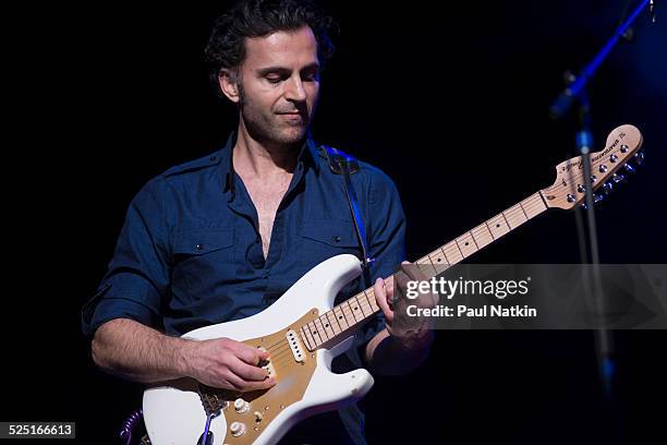 Musician Dweezil Zappa performs at the Chicago Theater , Chicago, Illinois, March 14, 2014.